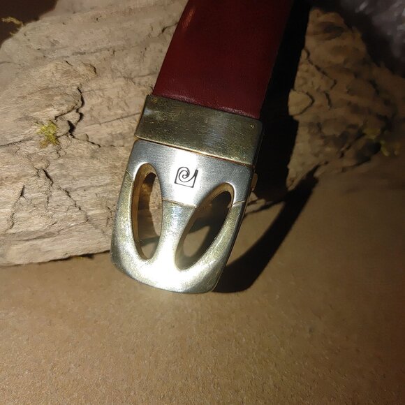 Pierre Cardin Reversible Black Brown 40 Belt Mens Vintage Logo Two Tone Buckle - Picture 4 of 10